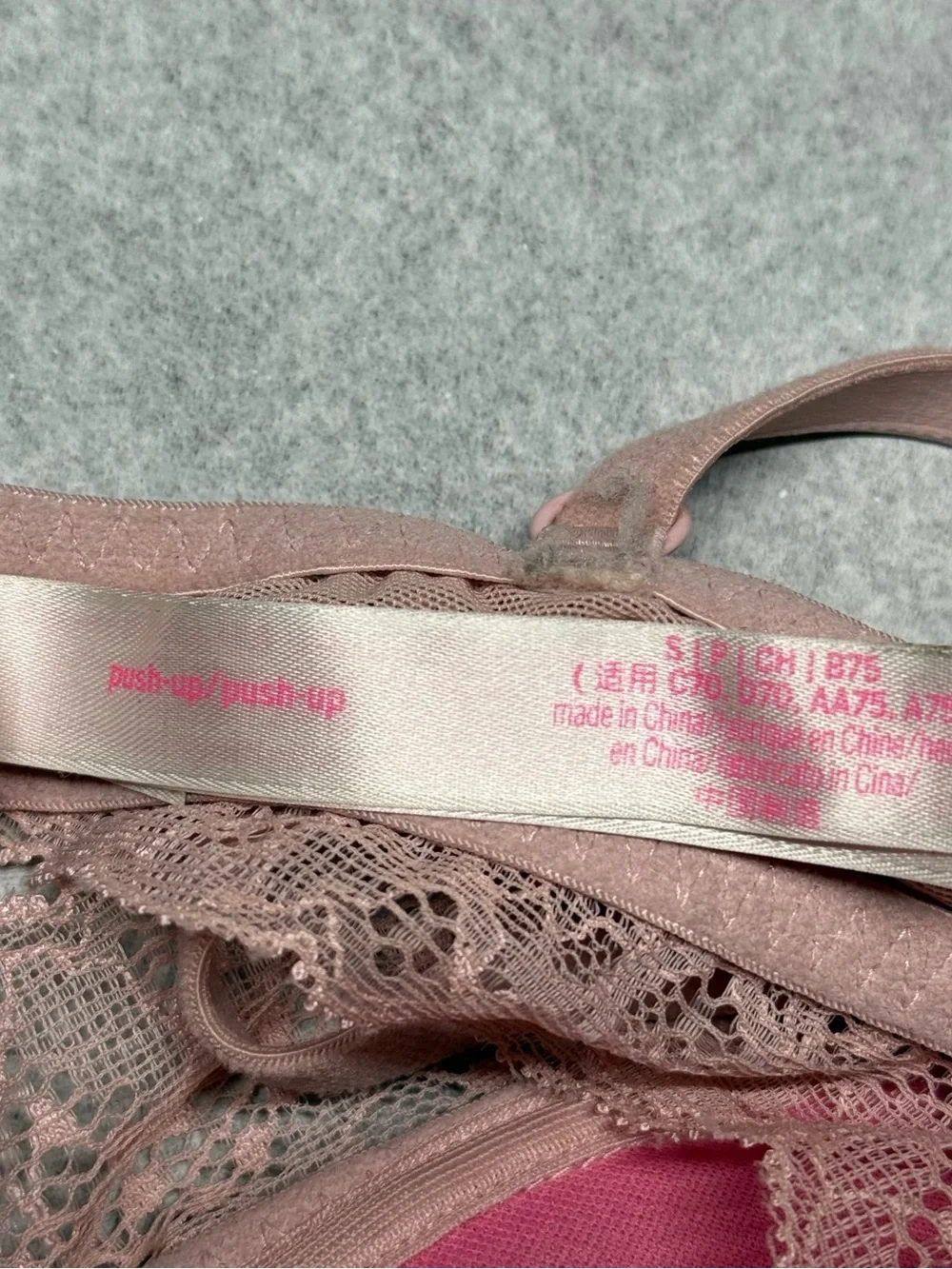 PINK Victoria's Secret Lace Underwire Bralette in Dusty Pink